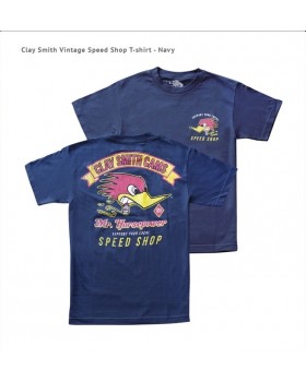 Clay Smith Vintage Speed Shop T-shirt - Navy (синяя)