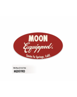 MOON Equipped Oval Sticker - Red
